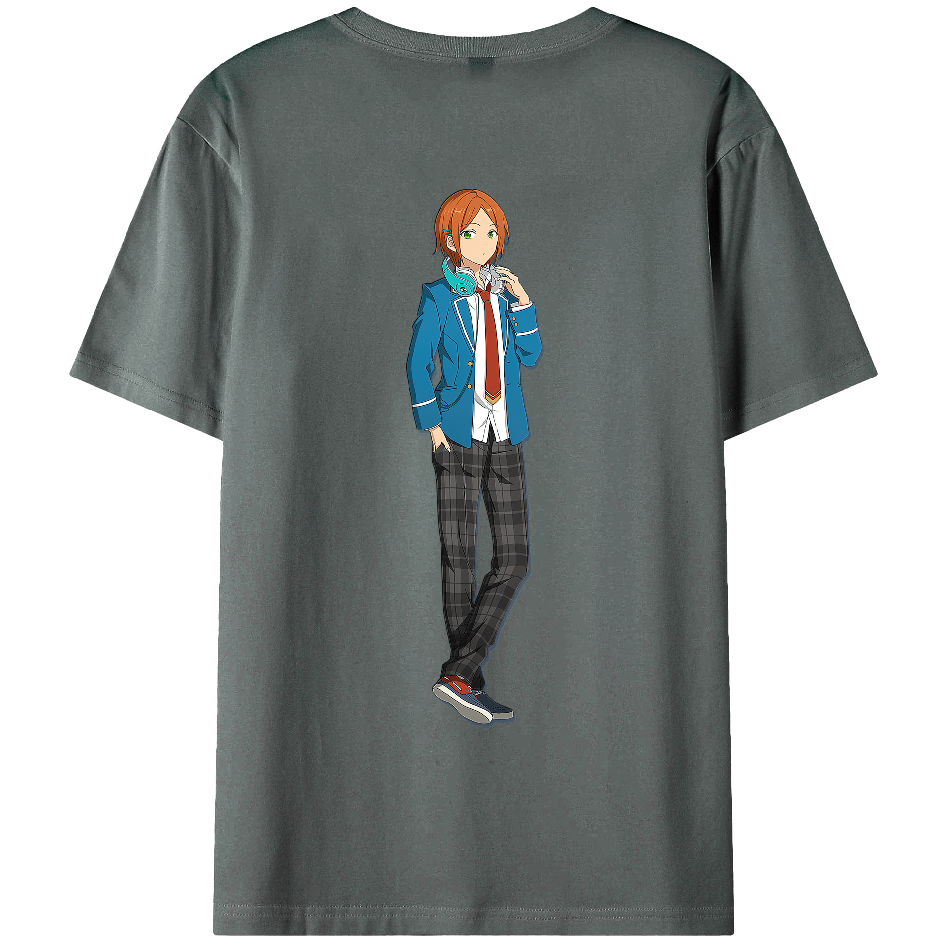 （画像用） あんさんぶるスターズ! Ensemble Stars 綿100％ メンズ半袖Tシャツ（バックプリント） 通気性